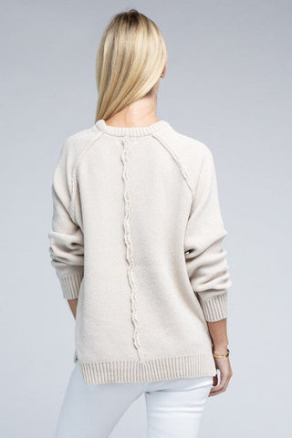 Black Raglan Chenille Sweater - MOD&SOUL - Contemporary Women's Clothing