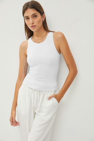 Round Neck Wide Strap Tank - MOD&SOUL - Contemporary Women's Clothing