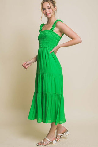 Smocked Bodice Maxi Dress - MOD&SOUL - Contemporary Women's Clothing