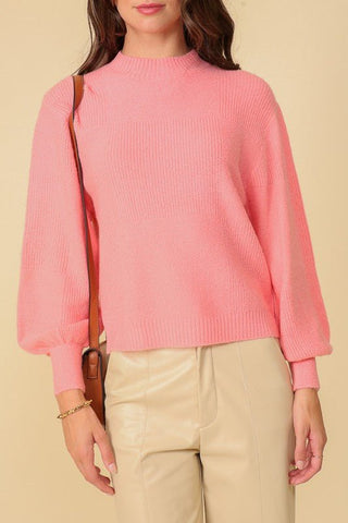 Pink Balloon Sleeve Sweater -  - Lumiere - MOD&SOUL