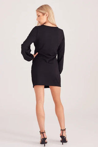 Black Waist Tie Mini Dress - FINAL SALE - MOD&SOUL - Contemporary Women's Clothing