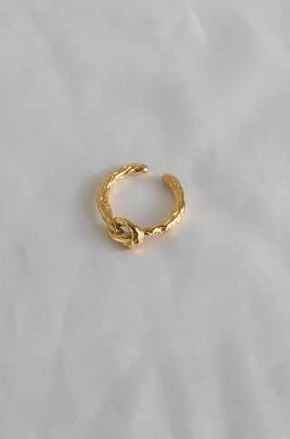 Connected - Adjustable Gold Hammered Ring - MOD&SOUL - Contemporary Women's Clothing