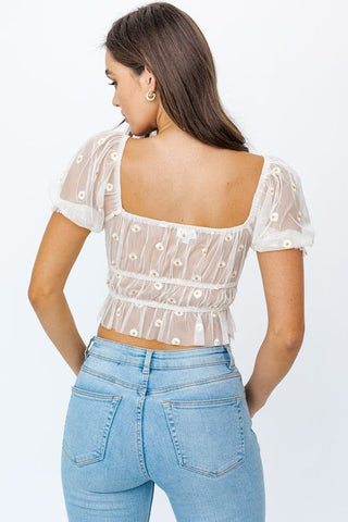 Embroidered Crop Top -  - LE LIS - MOD&SOUL