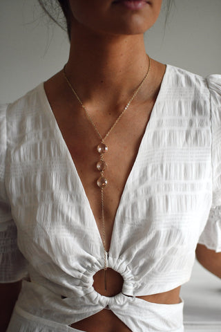 Glass Drops Lariat Necklace - Necklace - ciao lover - MOD&SOUL