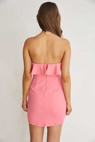 Pink Strapless Mini Dress - Dress - One and Only Collective Inc - MOD&SOUL