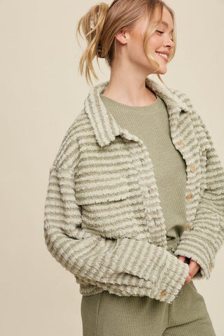 Textured Fleece Shacket - Outerwear - Listicle - MOD&SOUL