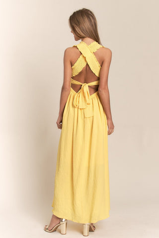 Yellow Smocked Maxi Dress - MOD&SOUL - Contemporary Women's Clothing
