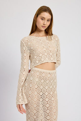 Crochet Bell Sleeve Top - MOD&SOUL - Contemporary Women's Clothing