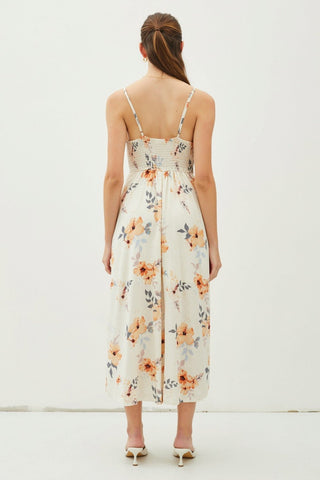 Floral Button Down Cami Midi Dress - MOD&SOUL - Contemporary Women's Clothing
