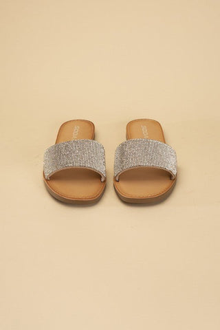 JUSTICE-S Rhinestone Slides - MOD&SOUL - Contemporary Women's Clothing