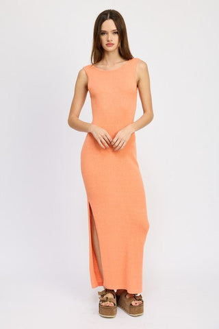 Open Back Detail Maxi Dress - MOD&SOUL - Contemporary Women's Clothing