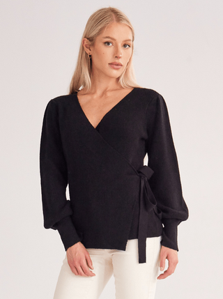 Black Wrap Sweater - MOD&SOUL - Contemporary Women's Clothing