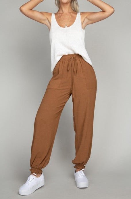 Kora Tapered Jogger Pants-Latte Brown-Bamboo- Women's Green Sustainable  Clothes – House of Bamboo