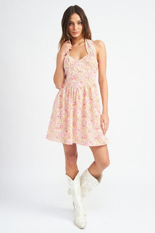 Floral Bustier Halter Neck Mini Dress | Cute Mini Dress MOD&SOUL - Contemporary Women's Clothing Floral Bustier Halter Neck Mini Dress | Cute Mini Dress MOD&SOUL - Contemporary Women's Clothing