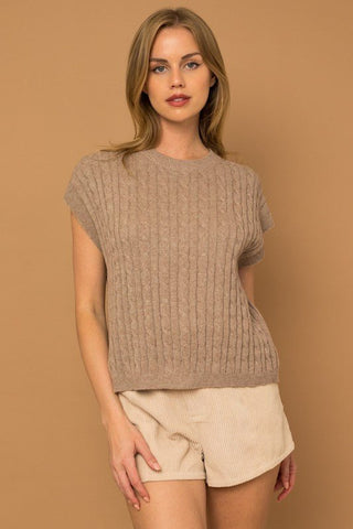 Cable Knit Vest - MOD&SOUL - Contemporary Women's Clothing