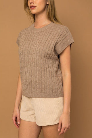 Cable Knit Vest - MOD&SOUL - Contemporary Women's Clothing