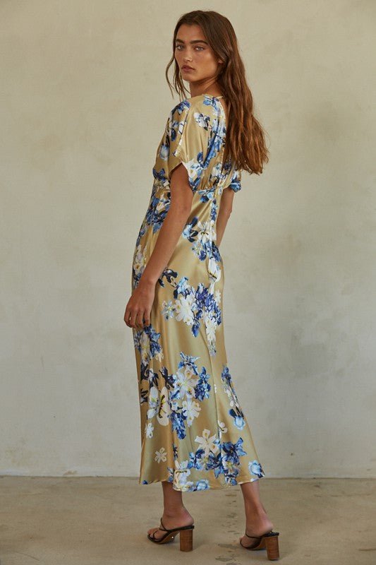 Gold Floral Midi Dress | Wedding Guest Dress | Cute Dresses MOD&SOUL - Contemporary Women's Clothing Gold Floral Midi Dress | Wedding Guest Dress | Cute Dresses MOD&SOUL - Contemporary Women's Clothing