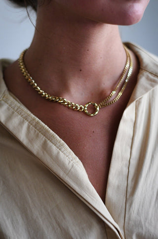 Double Chain O-Ring necklace - Necklaces - Mod & Soul - MOD&SOUL