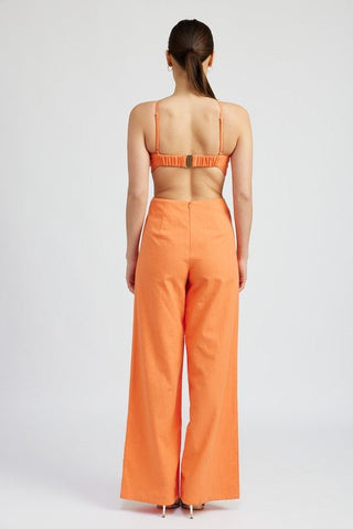 DOUBLE O RING CUT OUT JUMPSUIT - MOD&SOUL - Contemporary Women's Clothing