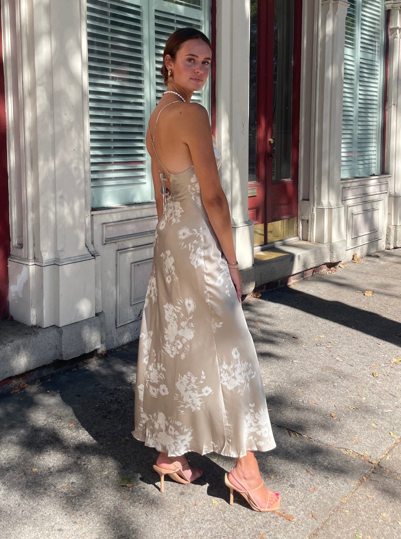 Satin Dress Beige Flowy Dress Grey Floral Satin Maxi Dress Bridal Events Dress Cute Maxi Satin Dress Beige Flowy Dress Grey Floral Satin Maxi Dress Bridal Events Dress Cute Maxi