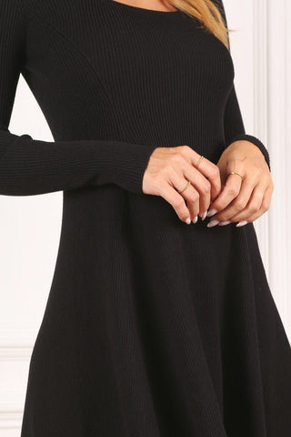 Fit And Flare Knit Dress - FINAL SALE - MOD&SOUL - Contemporary Women's Clothing