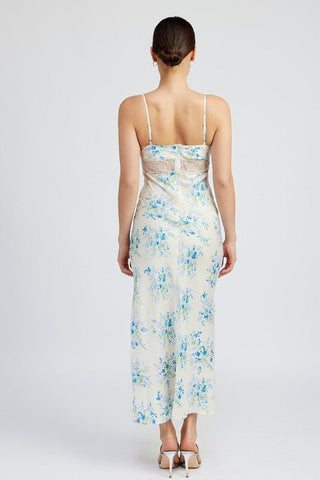 Floral Lace Detail Slip Dress - MOD&SOUL - Contemporary Women's Clothing