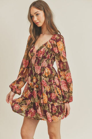 Floral Mini Dress -  - Lush Clothing - MOD&SOUL