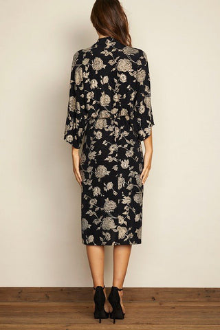 Floral Plunging Midi Dress - Dress - DRESS FORUM - MOD&SOUL