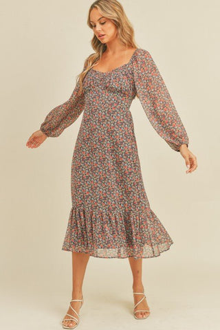 Floral Print Midi Dress - FINAL SALE - Dress - Lush Clothing - MOD&SOUL