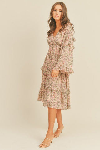 Floral Print Midi Dress -  - Lush Clothing - MOD&SOUL