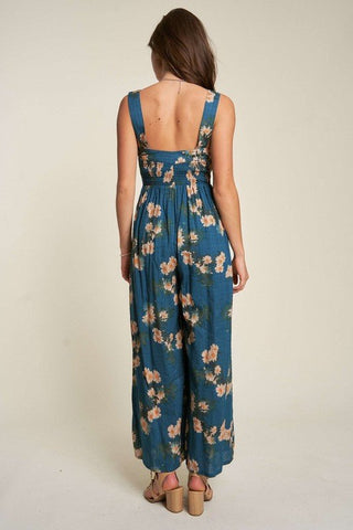 Floral Printed Ruffle Detail Jumpsuit - MOD&SOUL - Contemporary Women's Clothing