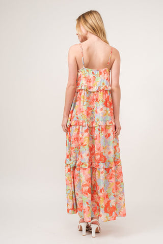 Floral Ruffled Tiered Maxi Dress - MOD&SOUL - Contemporary Women's Clothing