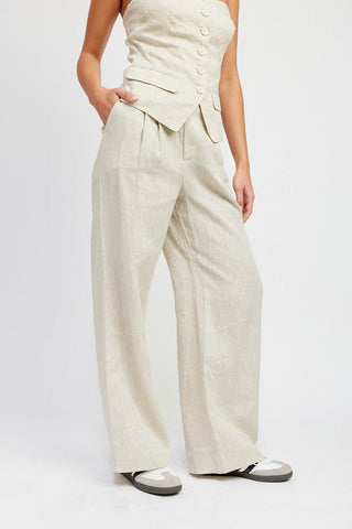 FULL LENGTH PLEATED PANTS - MOD&SOUL - Contemporary Women's Clothing