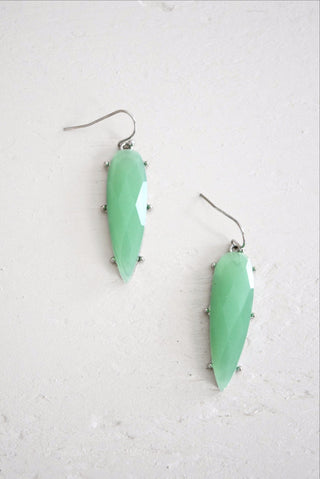 Green Crystal Drop Earrings - Earrings - MOD&SOUL Contemporary Women's Clothing and Jewelry - MOD&SOUL