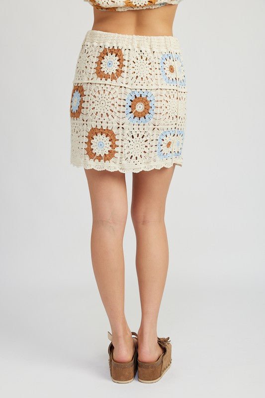Floral Crochet Set Crochet Mini Skirt Vacation Set – MOD&SOUL