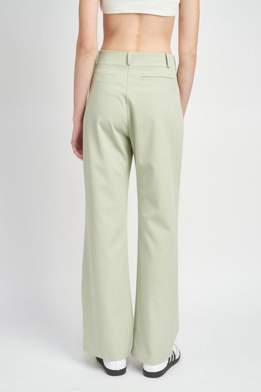 High Waisted Pleated Pants, Work Trousers