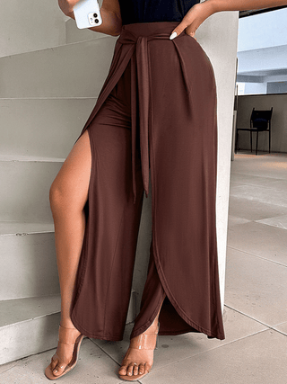 High Waisted Split Leg Pants - MOD&SOUL - Contemporary Women's Clothing