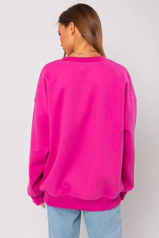 Hot Pink Good Vibes Only Pullover Sweater -  - LE LIS - MOD&SOUL
