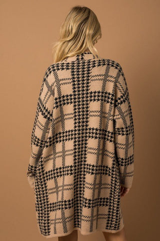 Houndstooth Coatigan - MOD&SOUL - Contemporary Women's Clothing