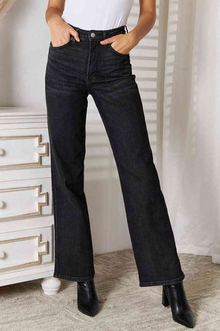 Washed Black Straight Jeans -  - Trendsi - MOD&SOUL