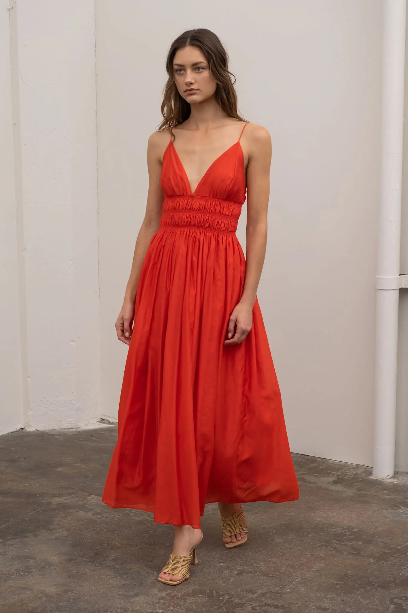 Red V Neck Sleeveless Maxi Dress | Wedding Guest Dress MOD&SOUL - Contemporary Women's Clothing Red V Neck Sleeveless Maxi Dress | Wedding Guest Dress MOD&SOUL - Contemporary Women's Clothing
