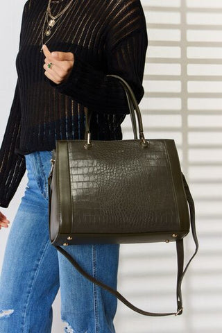 Keswick Textured Vegan Leather Handbag - MOD&SOUL - Contemporary Women's Clothing