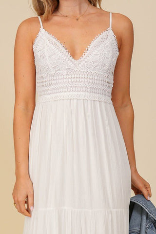 Lacey White Maxi Dress - Dress - TIMING - MOD&SOUL