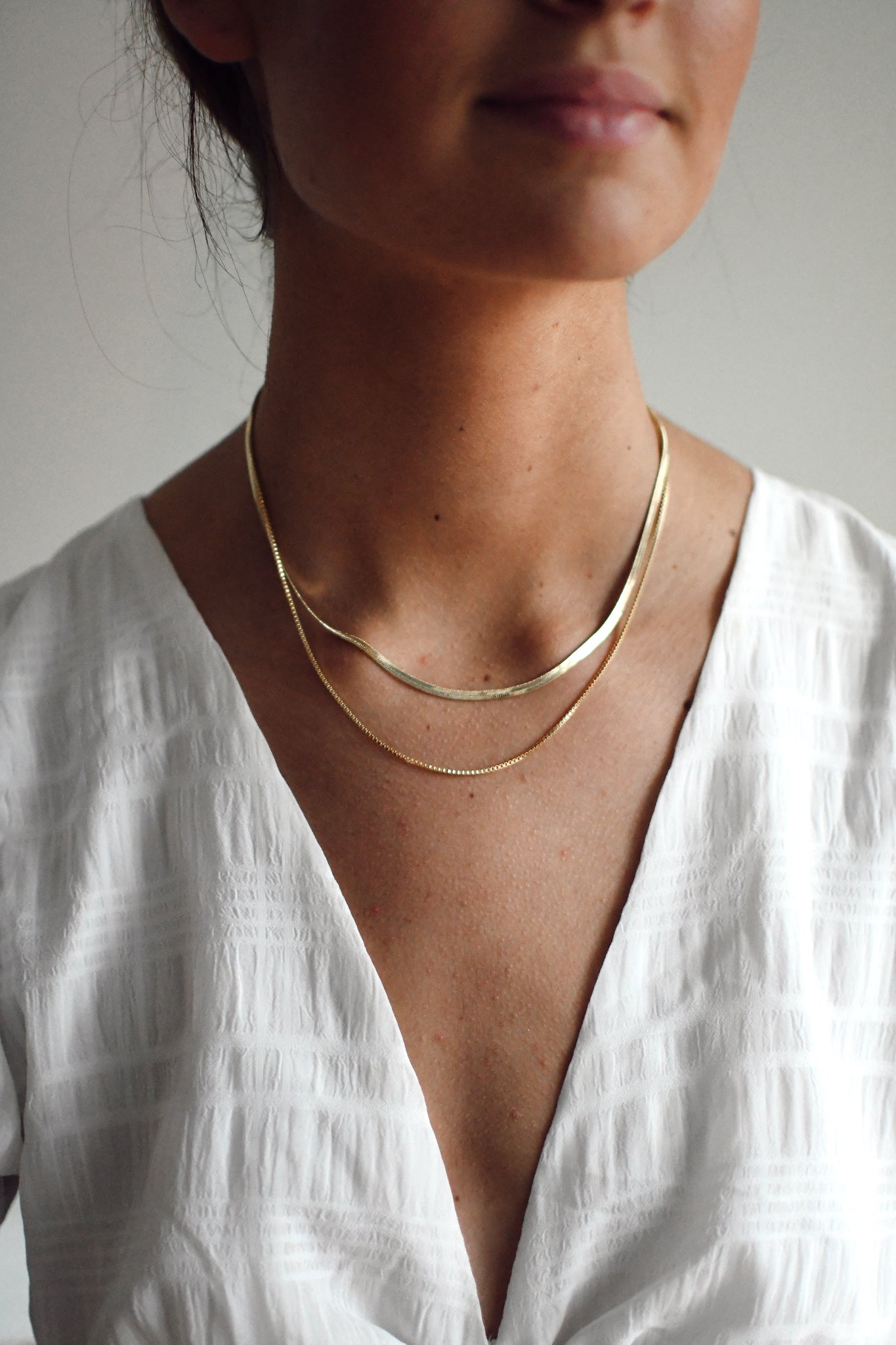 KIKICHIC | NYC | Herringbone Snake Choker Necklace in Silver, 18k Gold