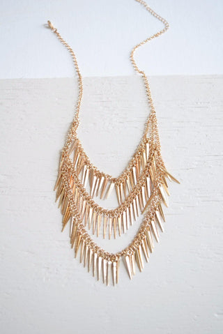 Layered Spikes Necklace - Necklace - MOD&SOUL Vintage Style Contemporary Fashion Jewelry - MOD&SOUL