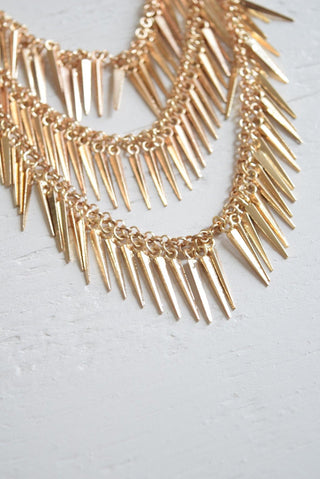 Layered Spikes Necklace - Necklace - MOD&SOUL Vintage Style Contemporary Fashion Jewelry - MOD&SOUL