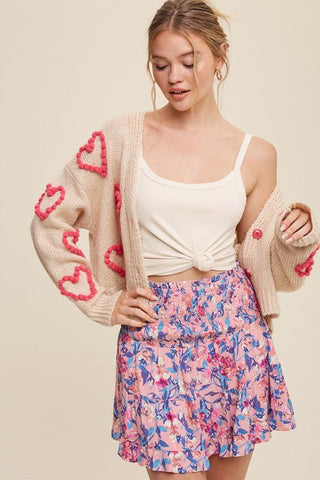 Lots of Love Knit Copped Heart Cardigan - Outerwear - Listicle - MOD&SOUL