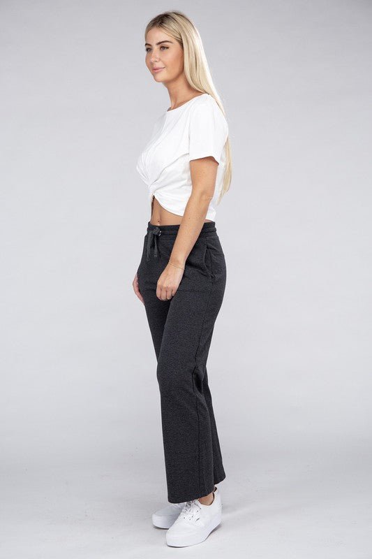 Lounge Wide Pants with Drawstrings – MOD&SOUL - Contemporary Women's  Clothing