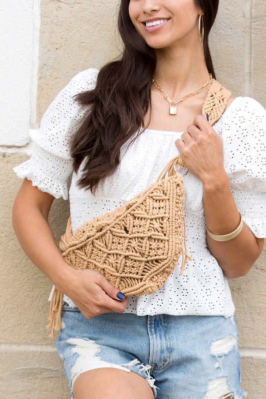 Macrame Sling Bag Vacation Bag Vacation Accessories – MOD&SOUL