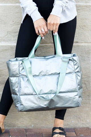 Metallic Puffer Tote - MOD&SOUL - Contemporary Women's Clothing